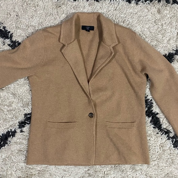 J.Crew 365 Sophia Camel Color Merino Wool Sweater Blazer - Picture 3 of 10